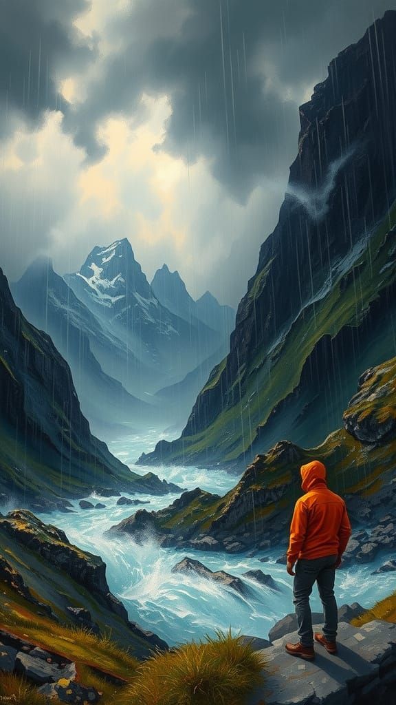 Turmoil in the Mountains: A Stormy Landscape