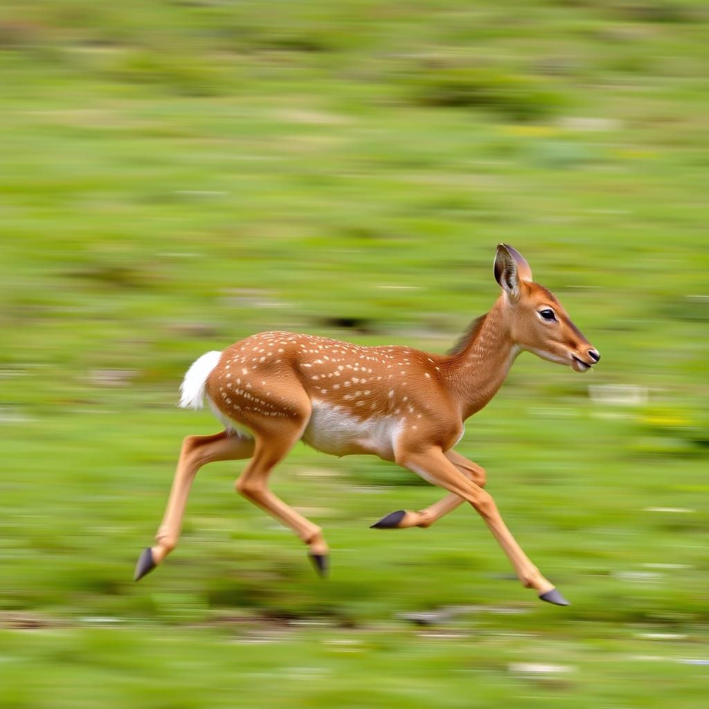 Ibex Running: A Dynamic AI-Generated Image