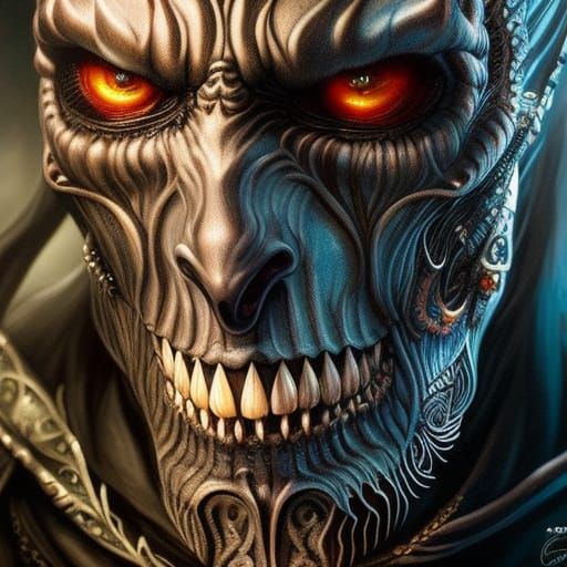 Creepy Dark Art: Evil Incarnate in Maximum Texture