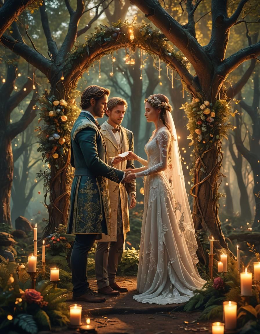 Mystical Forest Wedding Altar Concept Art