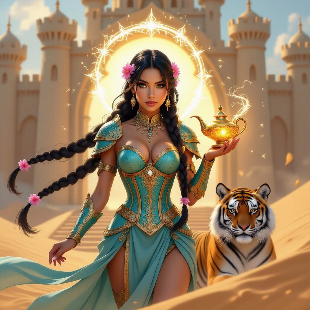 Armored Princess Jasmine Guards Sand Kingdom