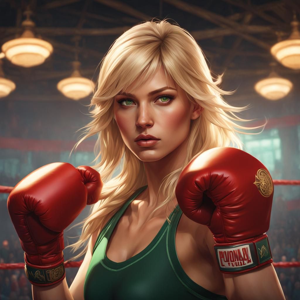 Hyperdetailed Portrait of a Boxing Girl in Unreal Engine