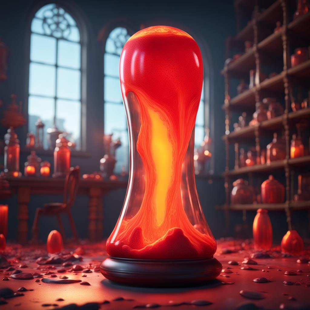 Fantastical Lava Lamp in Detailed Matte Painting