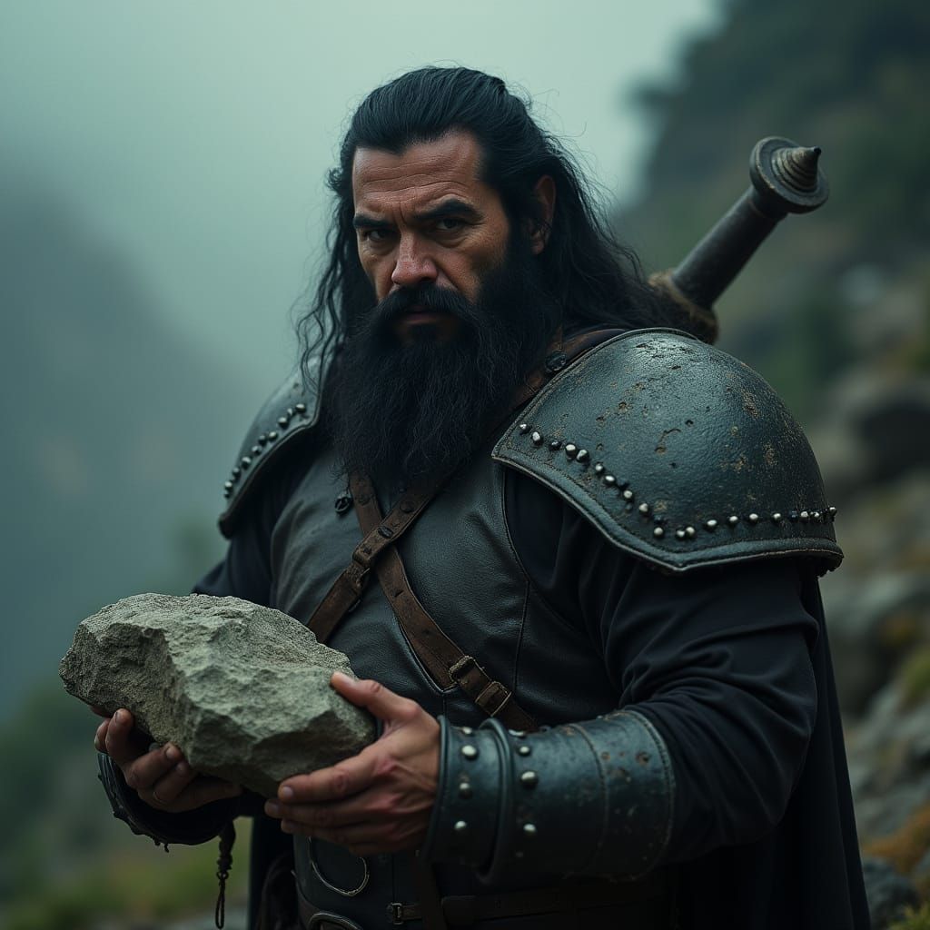 Dwarf Warrior of the Ancient Forest in Cinematic Film Style