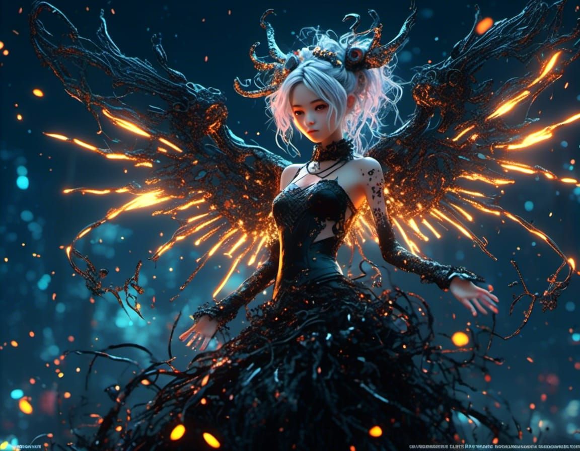 Beautiful Demon with wings 4 😈