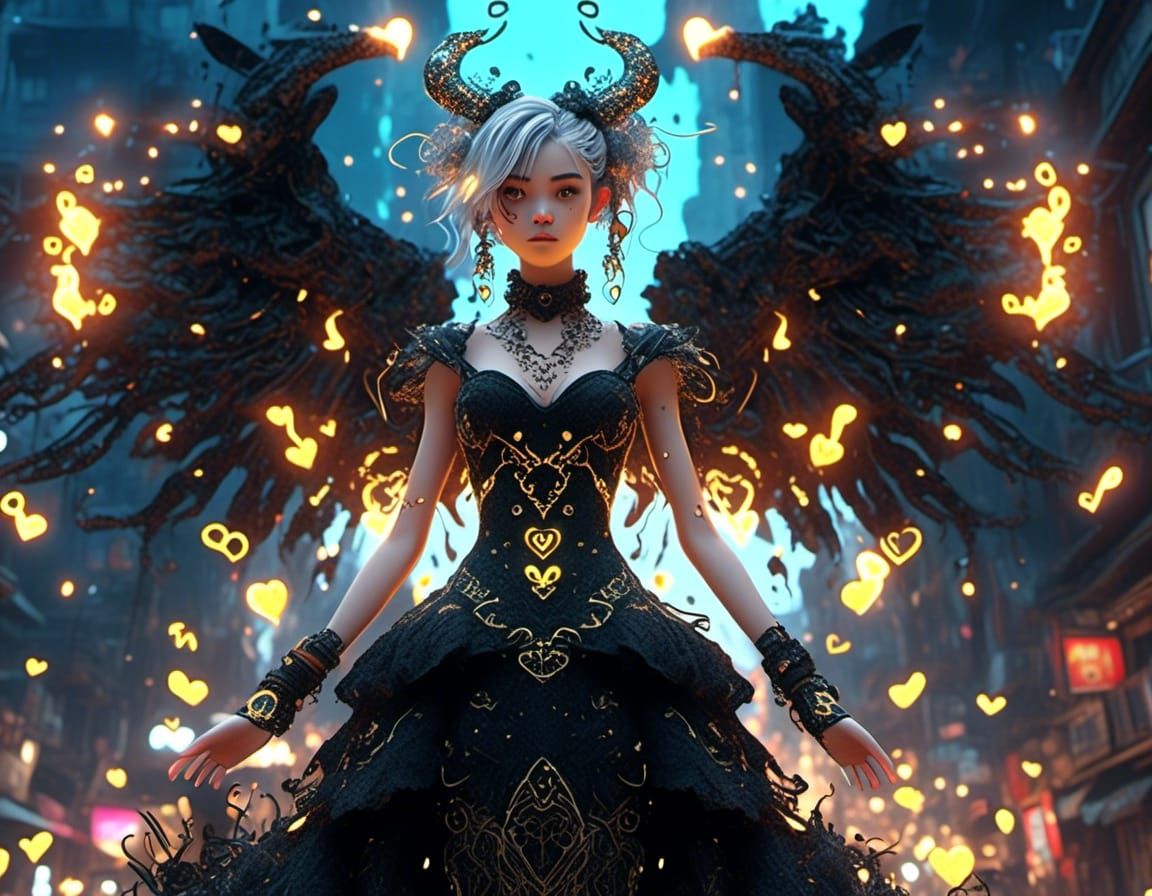 Beautiful Demon with wings 2 😈