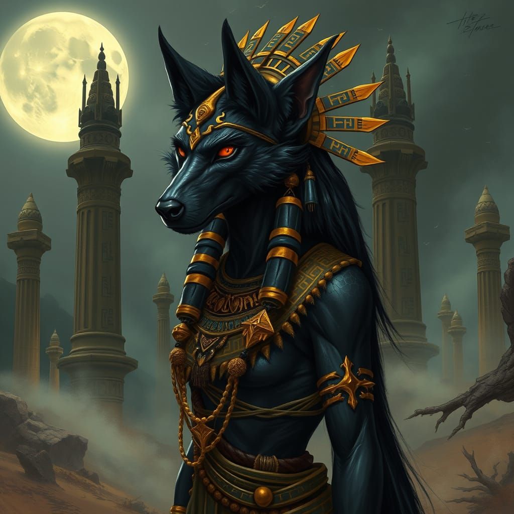 Egyptian Goddess Werewolf Unleashed in Dark Fantasy