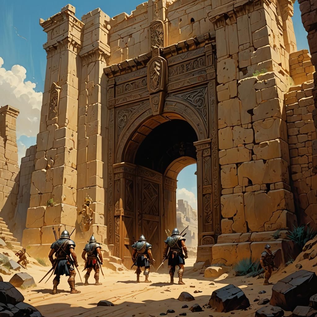 Epic Gates of Troy: Bronze Age Fantasy Art