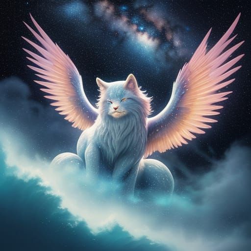 Celestial Being Radiates Harmony in Soft, Ethereal Light