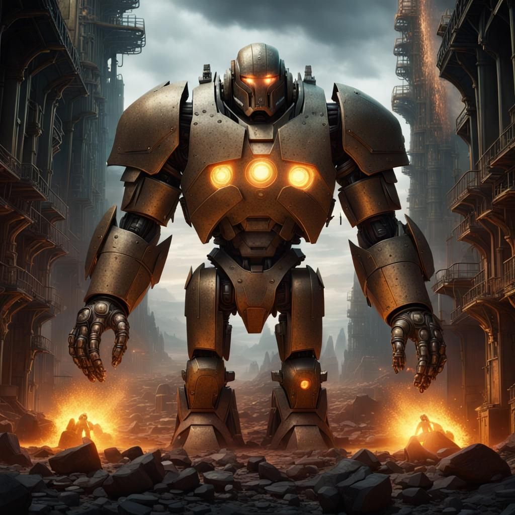 Plutonium Golem in Iron Armor