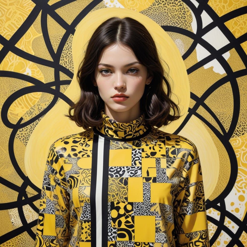 Vibrant Fashion Illustration in Photorealistic Abstraction