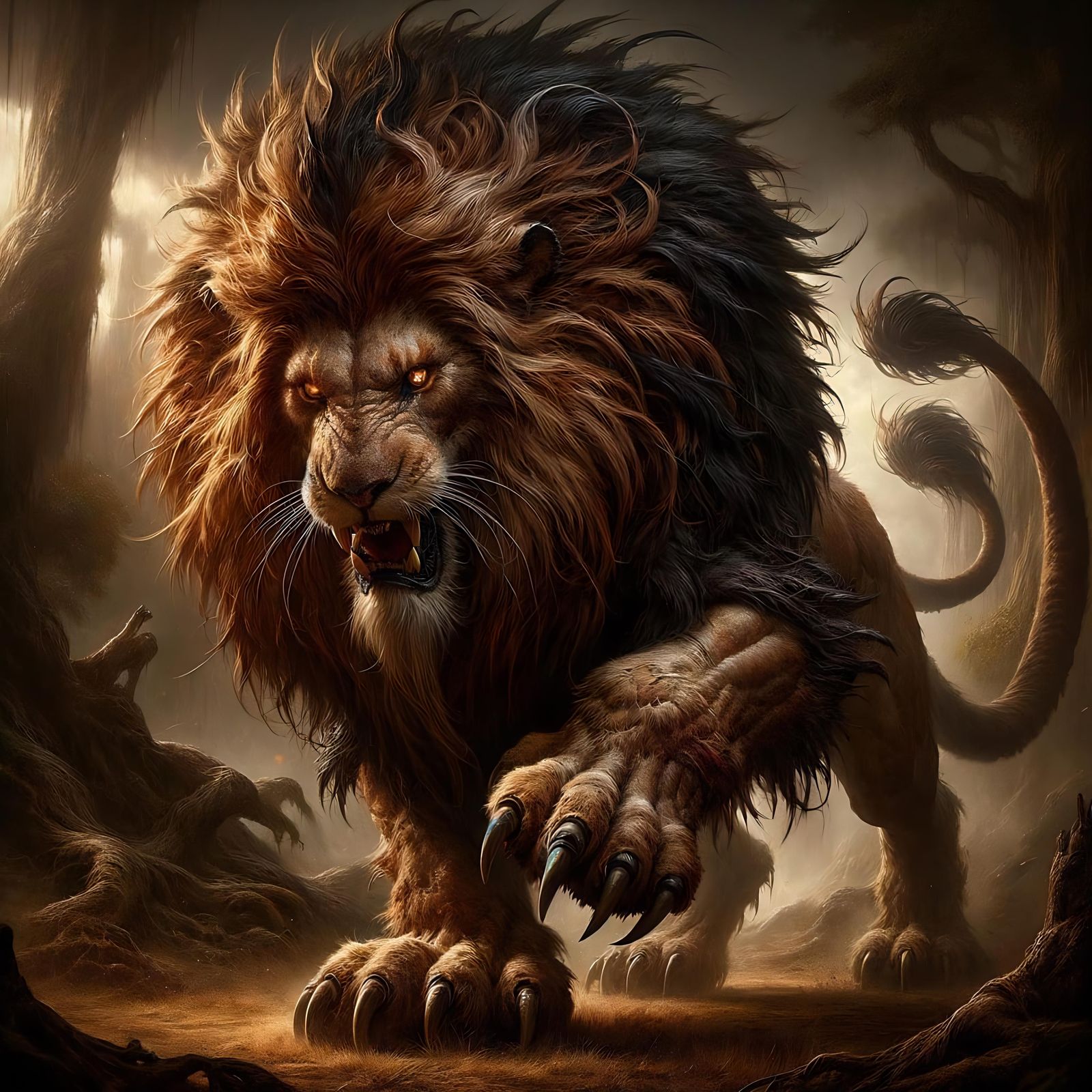 Epic Fantasy Dire Lion: Apex Predator