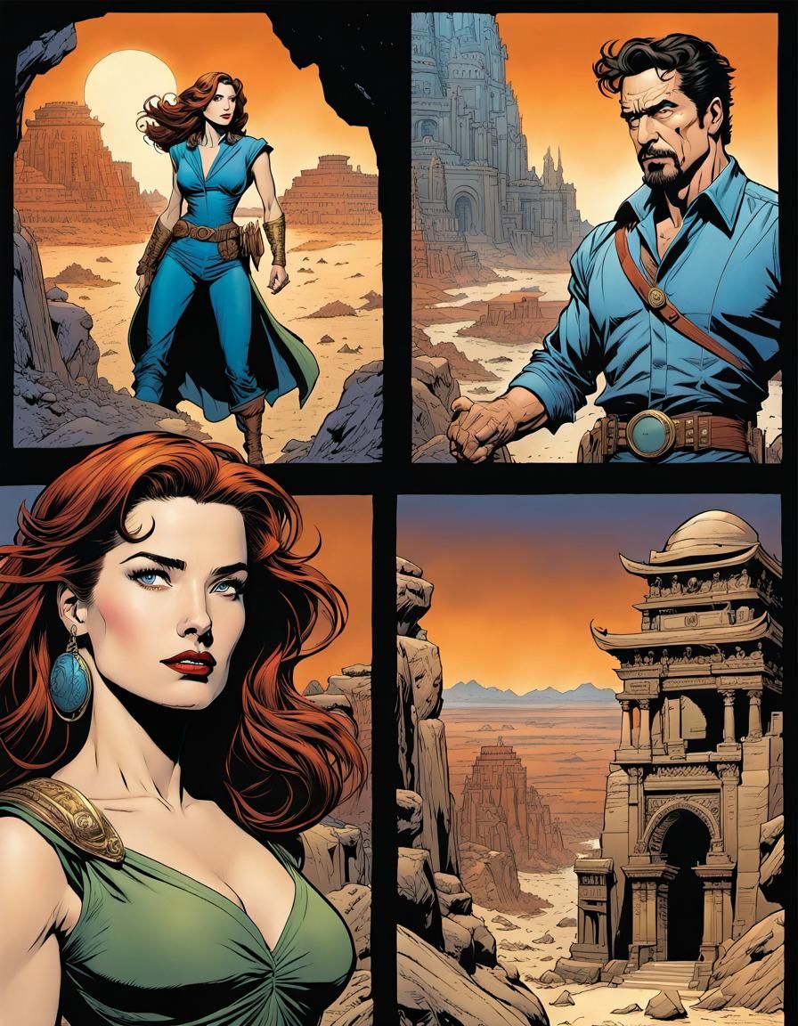 Jeannie Kinneman's Arabian Adventure: Comic Book Art
