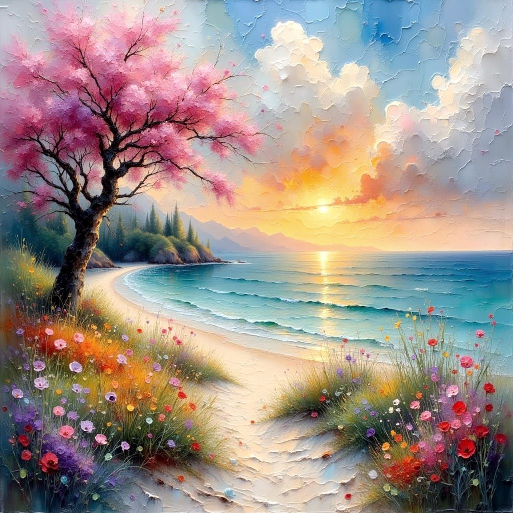 Pastel Dreamscapes in Impasto Oil Painting