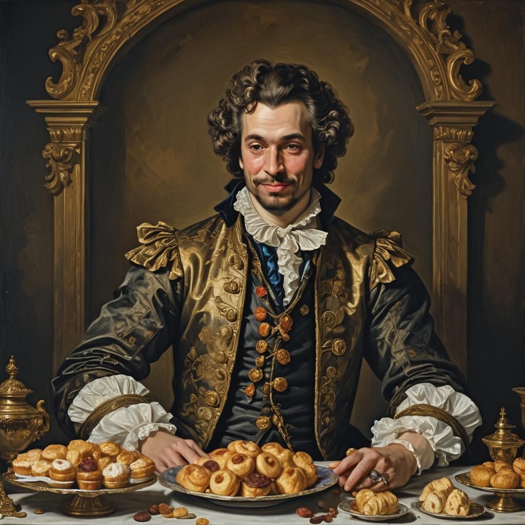 The Knave of Hearts in Lavish Rococo Portrait
