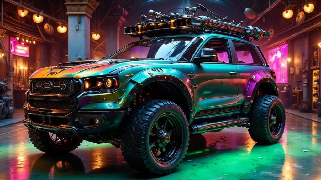 Custom Colossal SUV With Spectral Paint in Hyperkraximalismu...