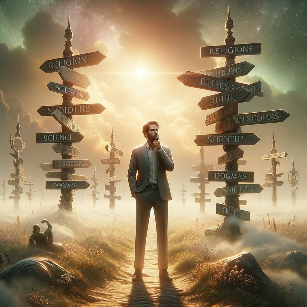 Man at Crossroads of Beliefs: Religion, Science, Truth, Dogm...