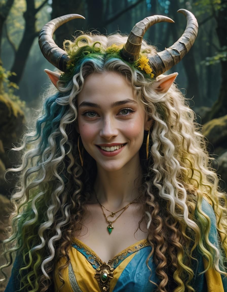 Fantasy Princess Lilu with Horns and Long Tail