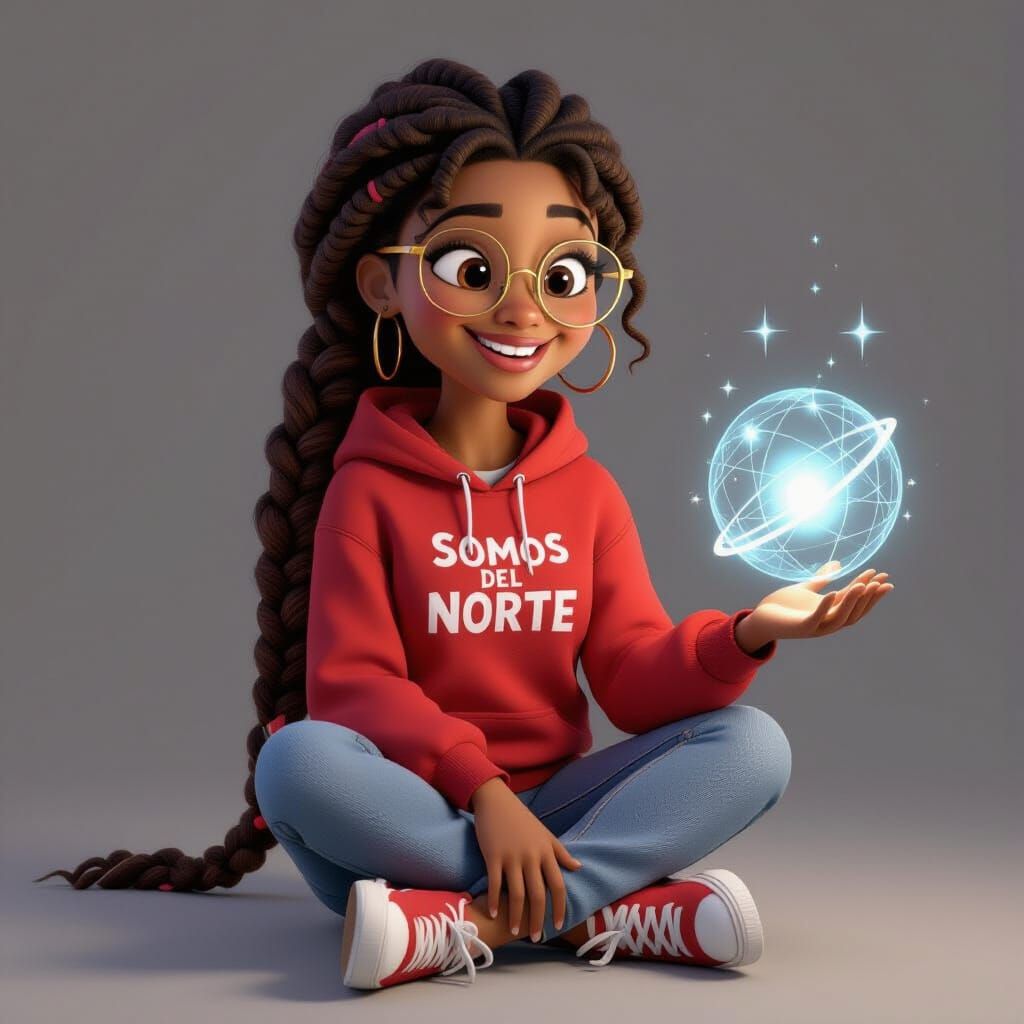 Pixar-Style 3D Illustration of Tech Genius