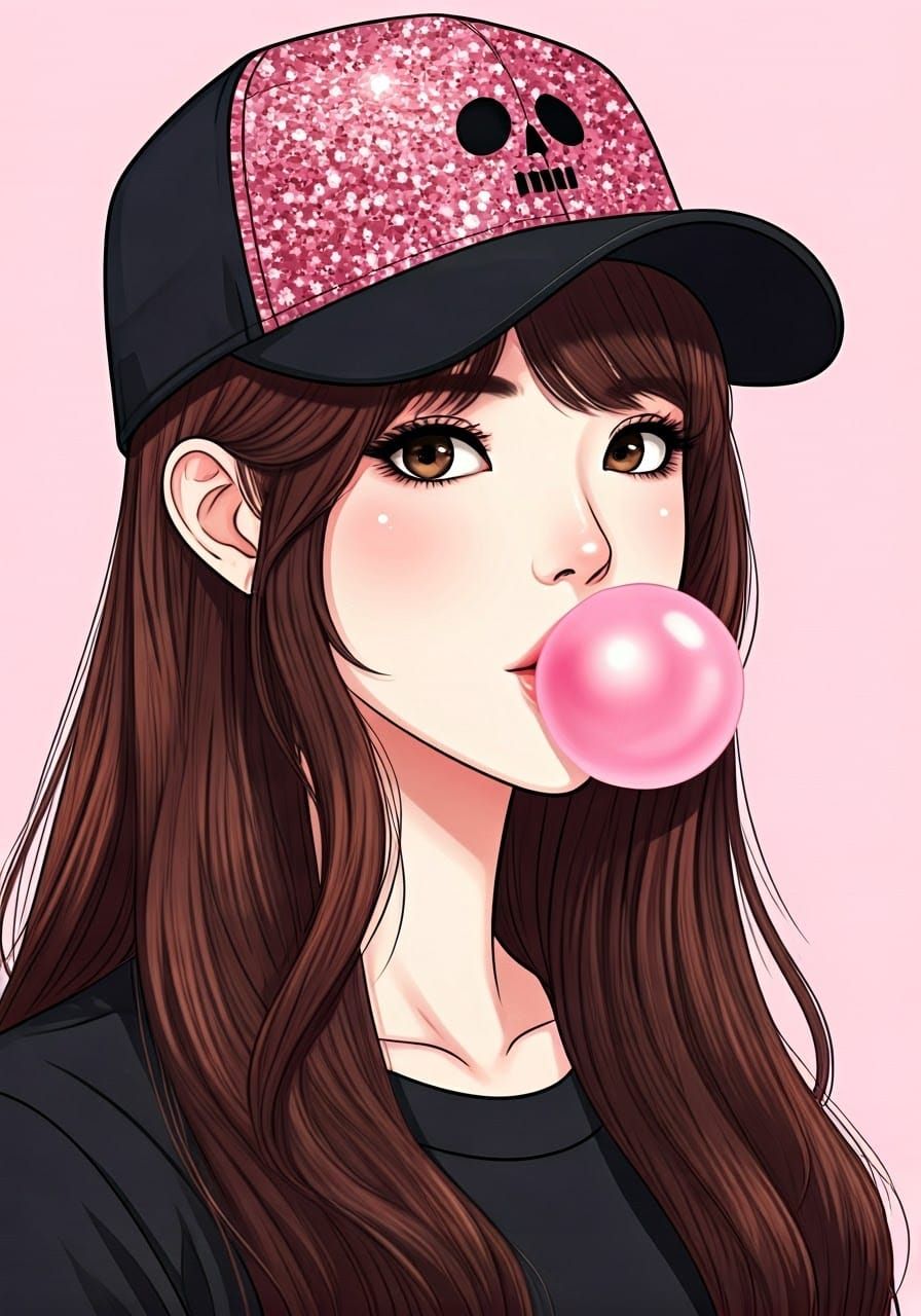 Korean Woman in Shoujo Anime Style