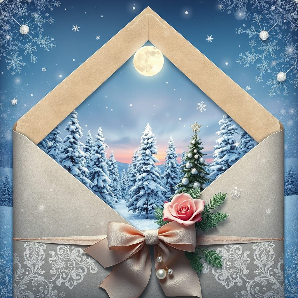 Serene Winter Landscape in Pastel Hues