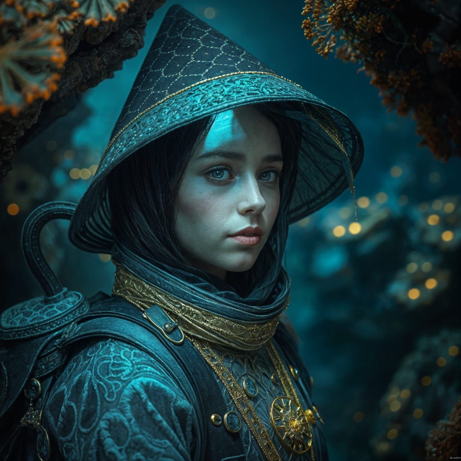 Astronaut Finds Druid Portrait in Underwater Grotto