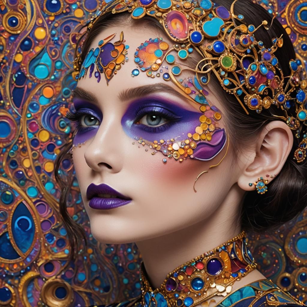 Psychedelic Makeup Art: A Vibrant Transformation