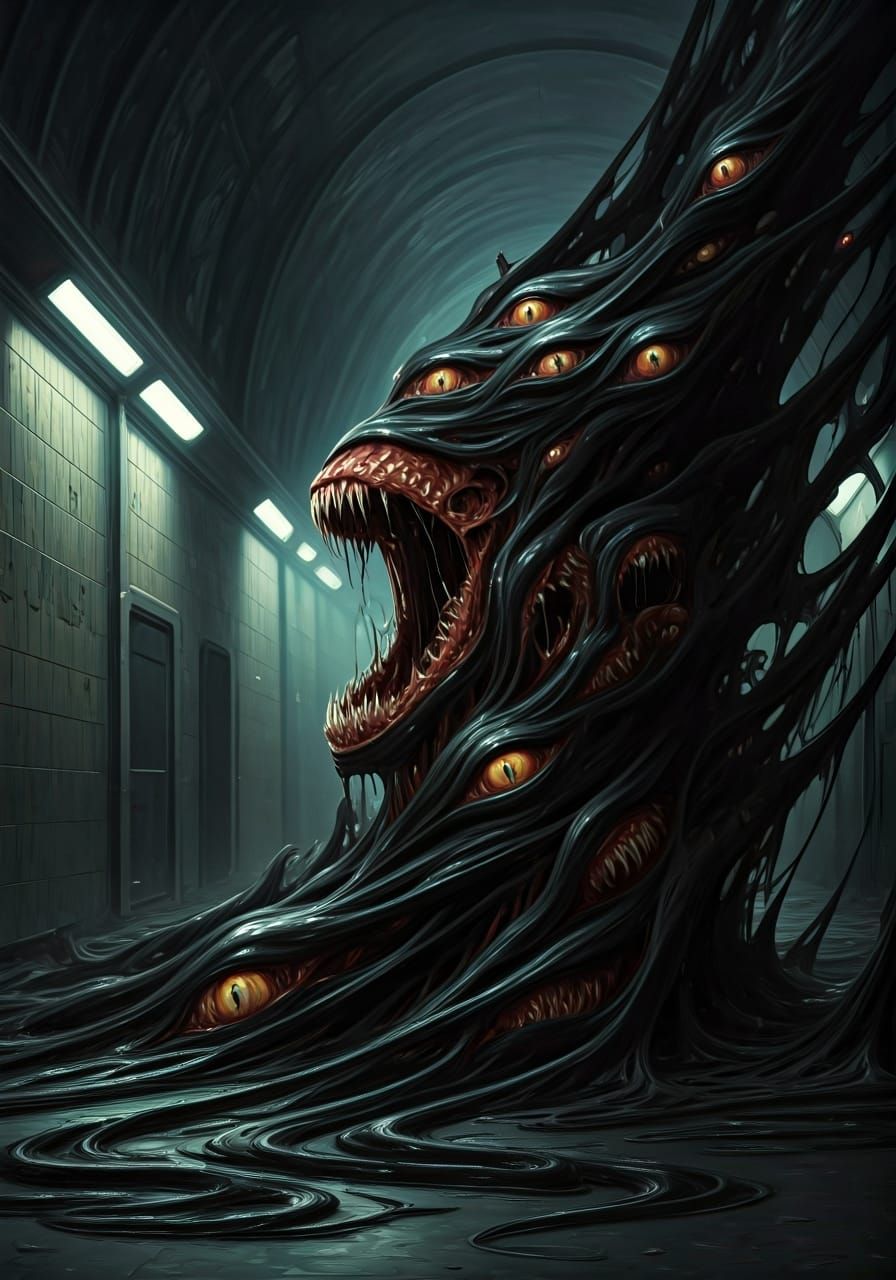 Horrific Oil Monster Engulfs Subway in Oils