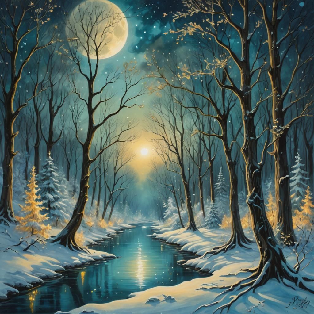 Magical Night in the Forest