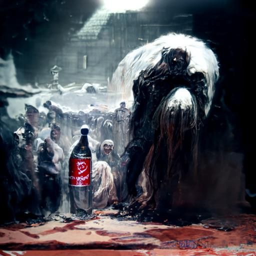 Coca-Cola Nightmare: A Gothic Horror Illustration