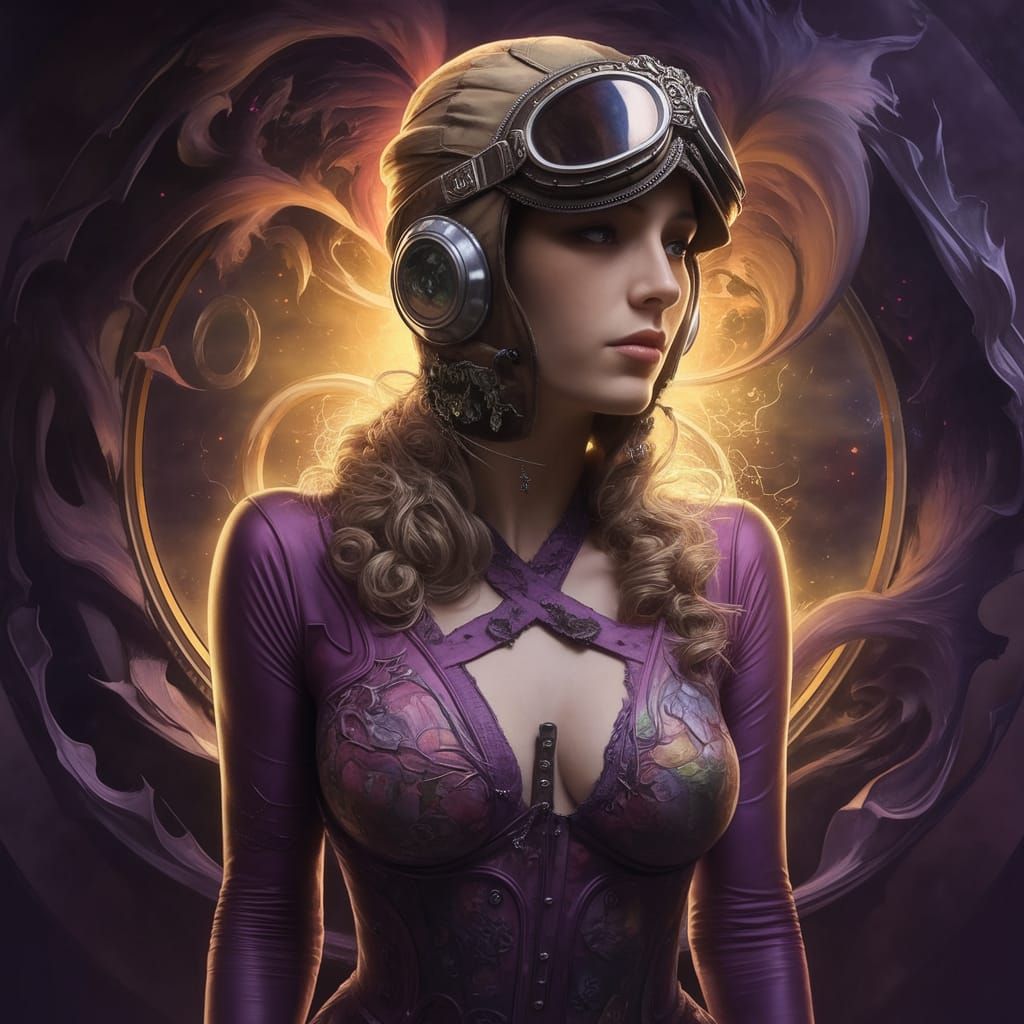 Ethereal Lady in Delusions of Grandeur Steampunk Portrait