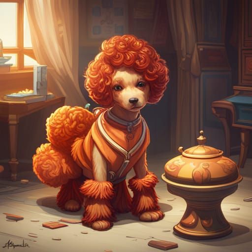 Hyperdetailed Toy Poodle Concept Art
