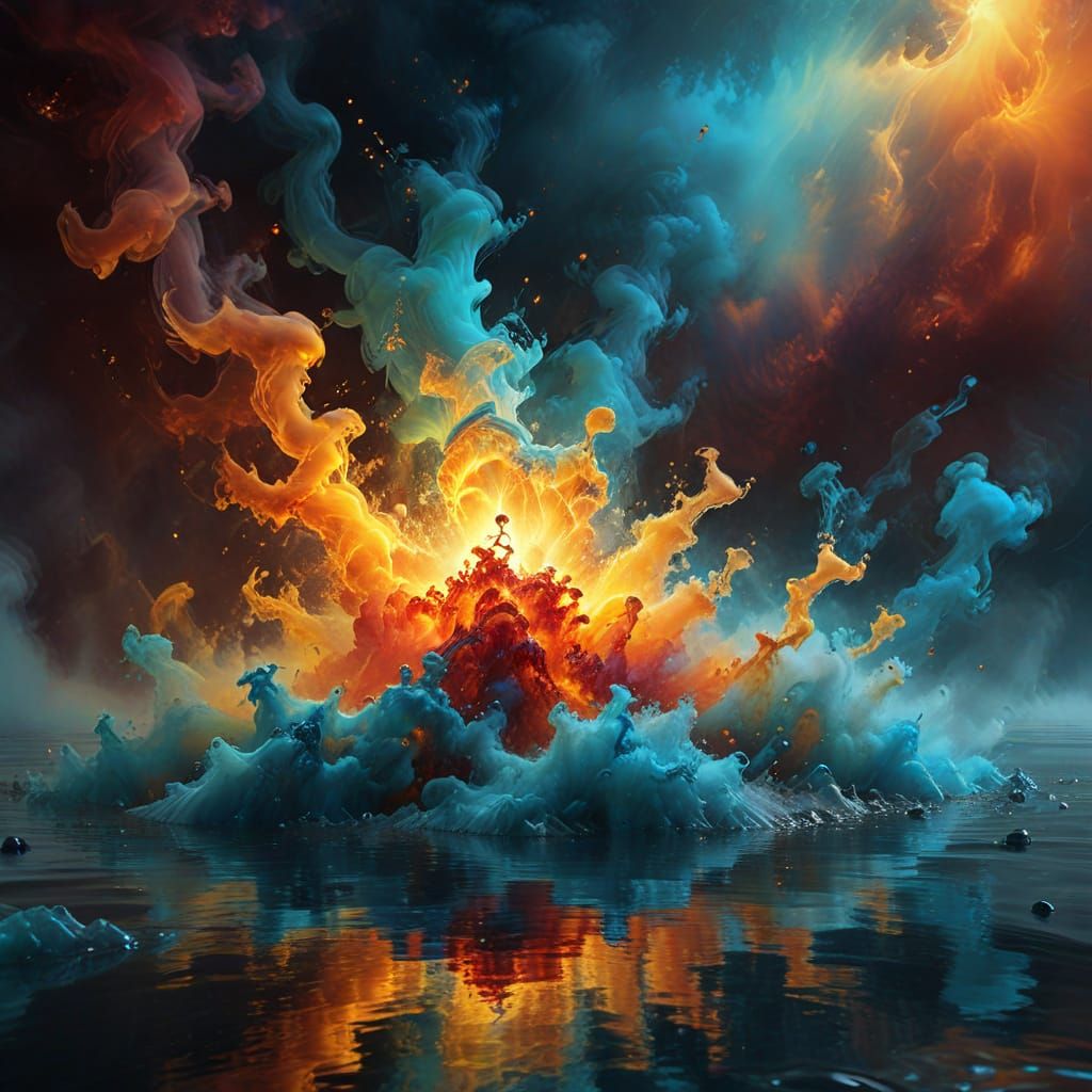 Vibrant Dream Smoke in Painterly Style