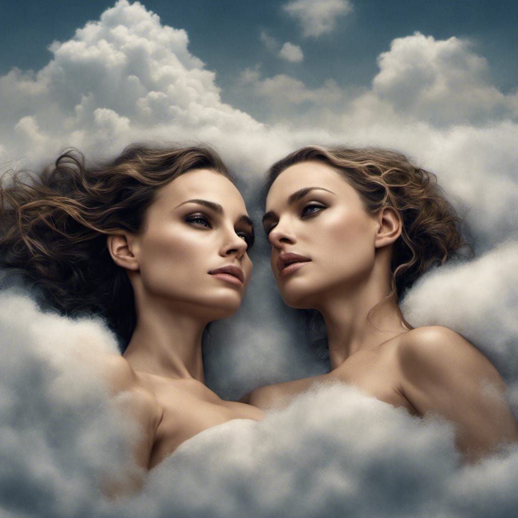 Love Goddesses in Heaven: Hyperrealistic 8k Image