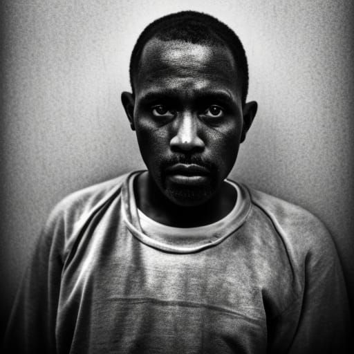 Intimate Portrait of a Black Man in Jail