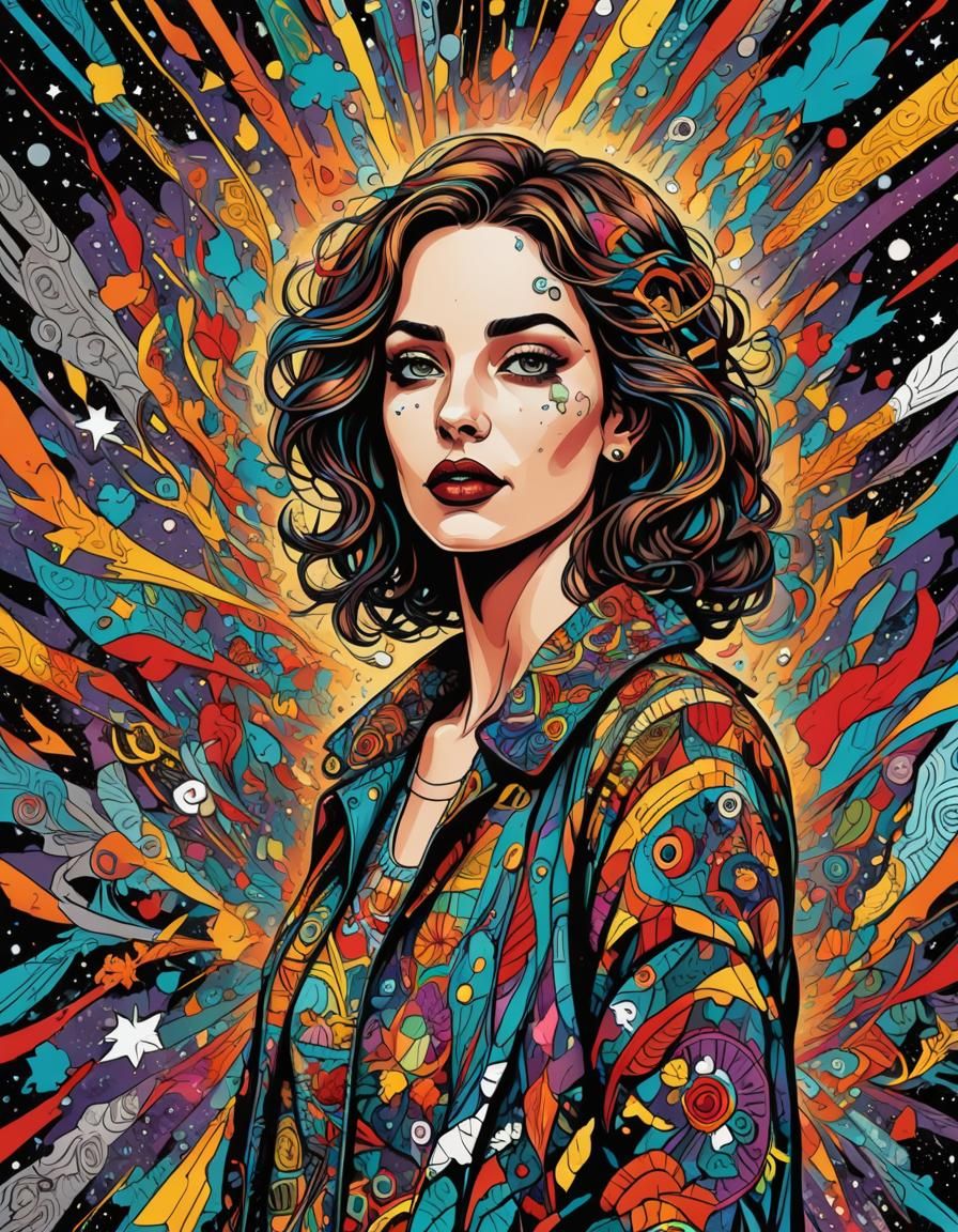 Colorful Abstract Cartoon Digital Drawing