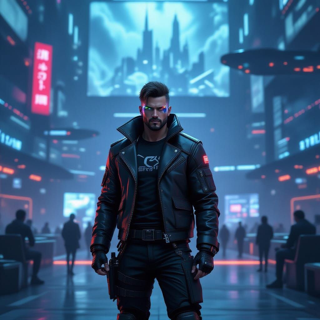 Cyberpunk Arena Central Figure