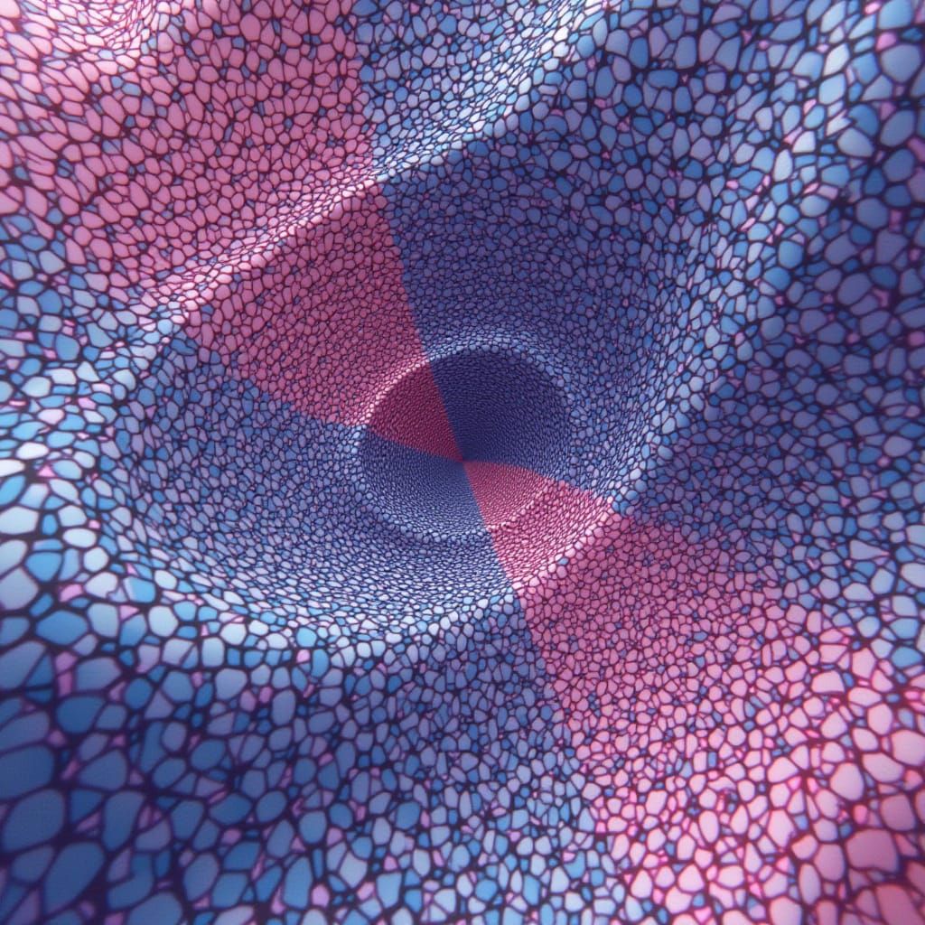 Vibrant Fractal Tapestry in Psychedelic Colors