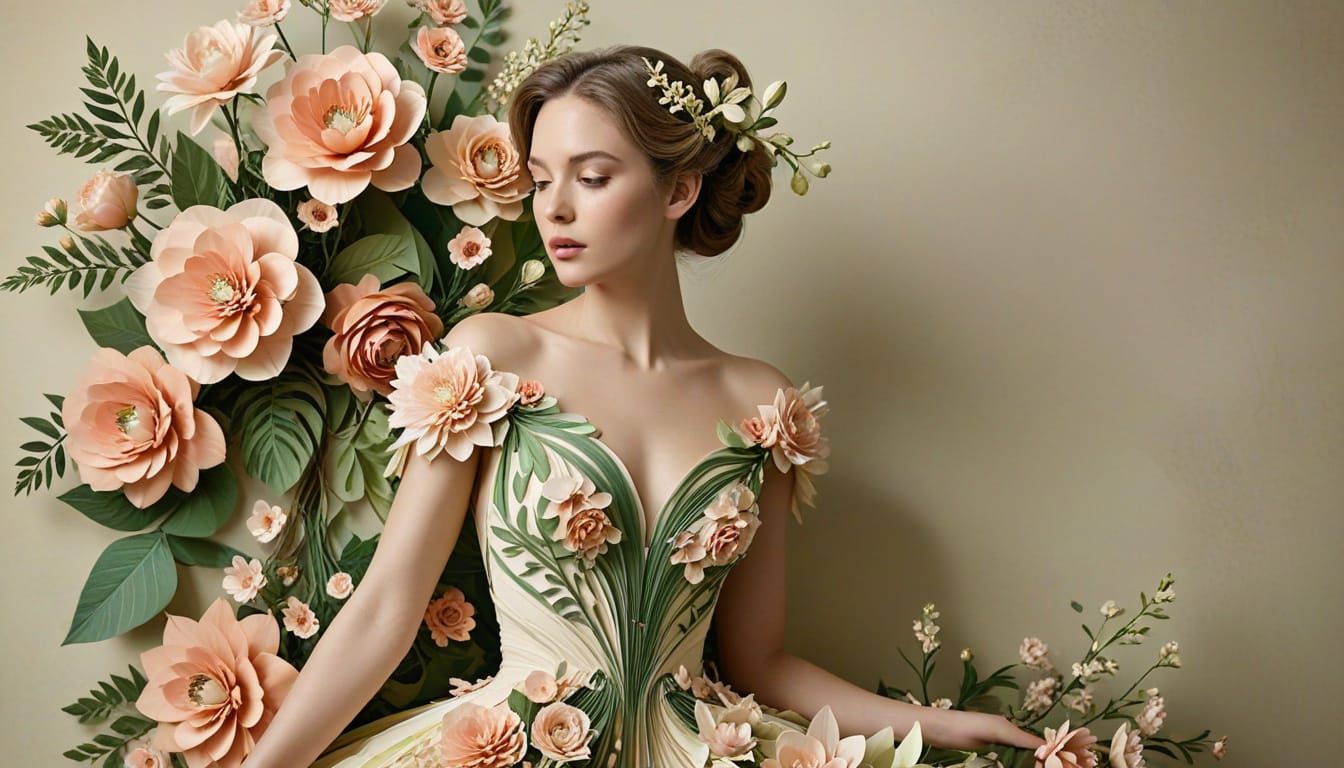 Romantic Floral Beauty in a Whimsical Garden