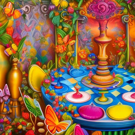 Surreal Explosion of Color and Objects