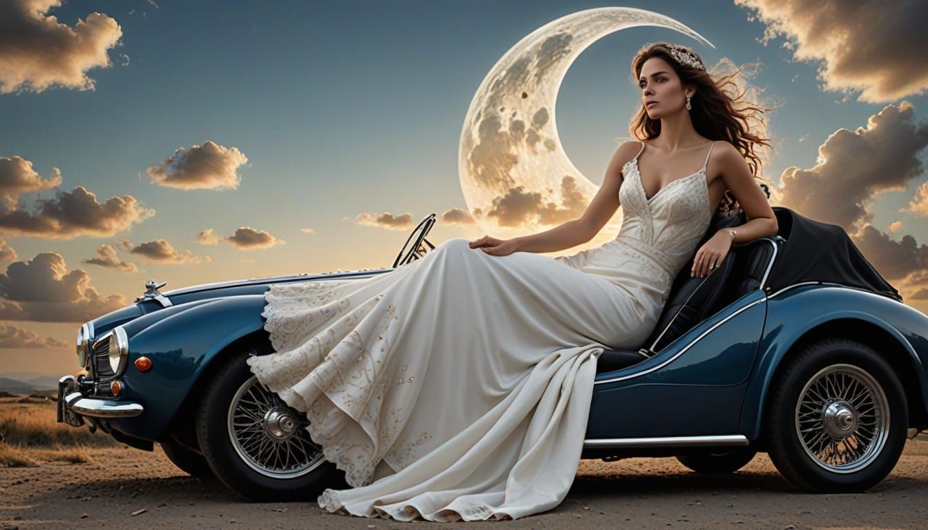 Goddess of Destiny Ascends on Winged Chariot