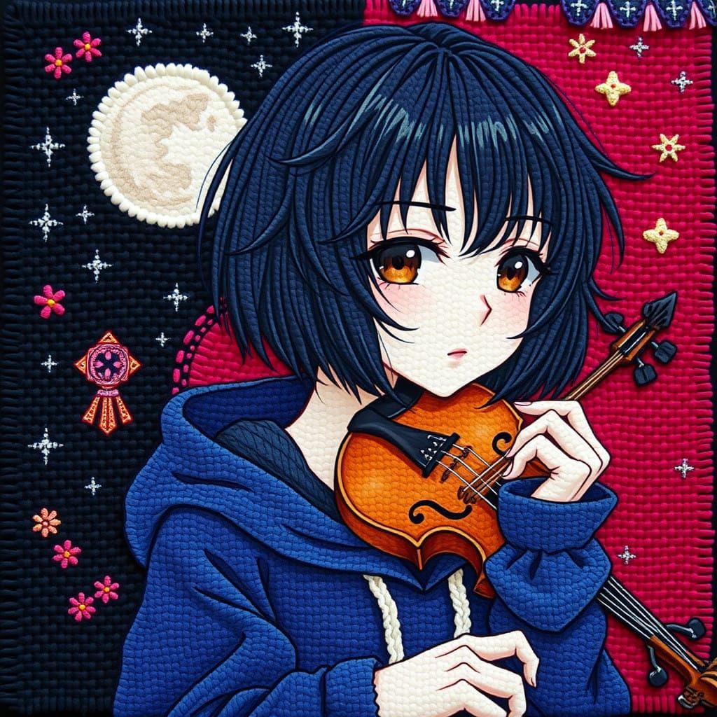 (Woven tapestry surrealism) Moongem