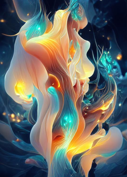 Luminescent Fire Elemental in Detailed Digital Art