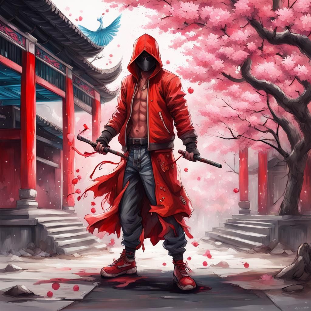 Chinese-style concept red hood