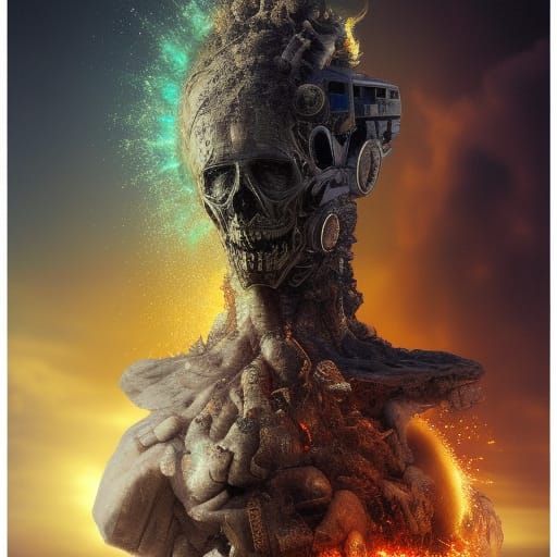 Exploding Head: Cinematic Digital Matte Painting