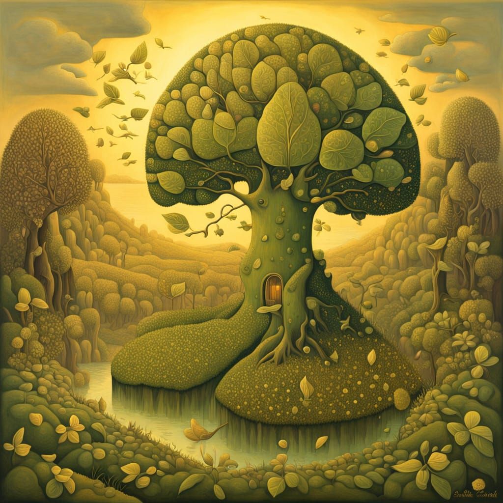 Surreal Nature Scene in Gediminas Pranckevicius Style