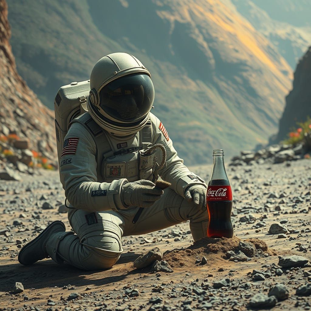 Archaeologist Finds Coke Bottle on Post-Apocalyptic Earth