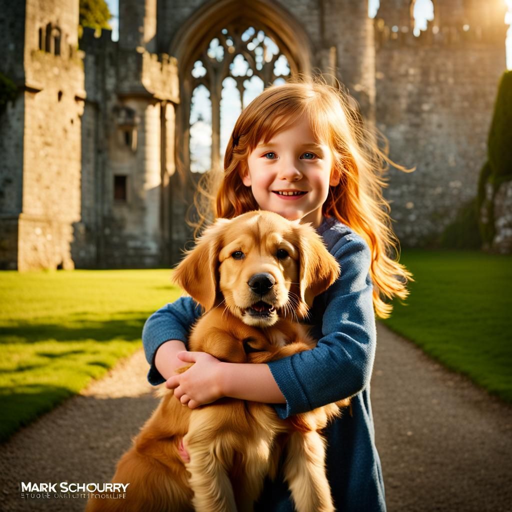 Girl and Puppy in Ireland: Professional Portrait