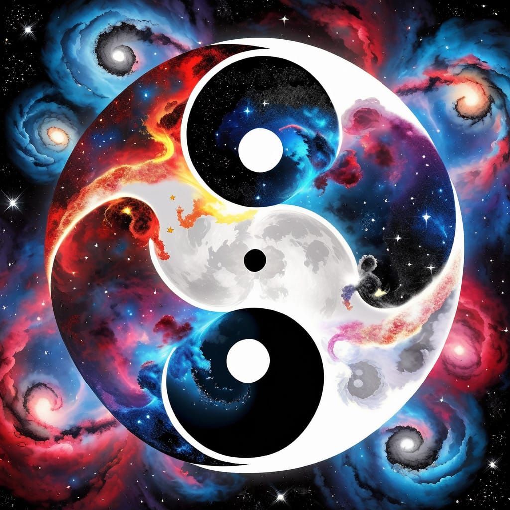 Cosmic Yin Yang in Vibrant Galaxy