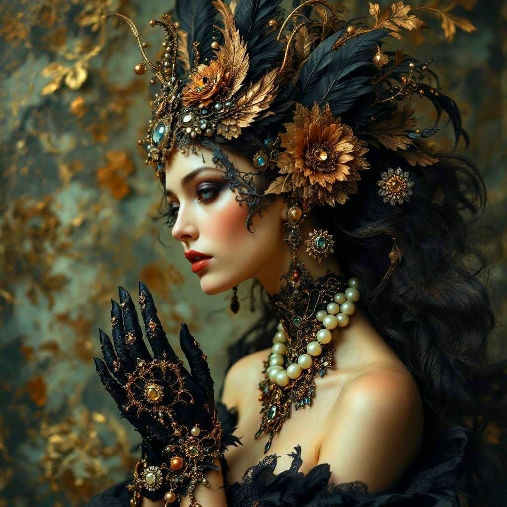 Gothic Faery Queen in Baroque Splendor